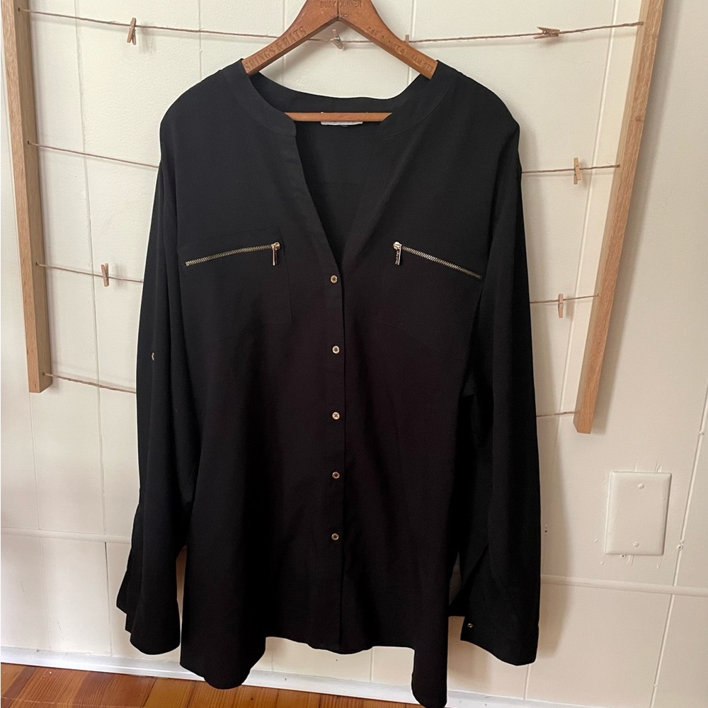 Calvin Klein Dressy Black Shirt